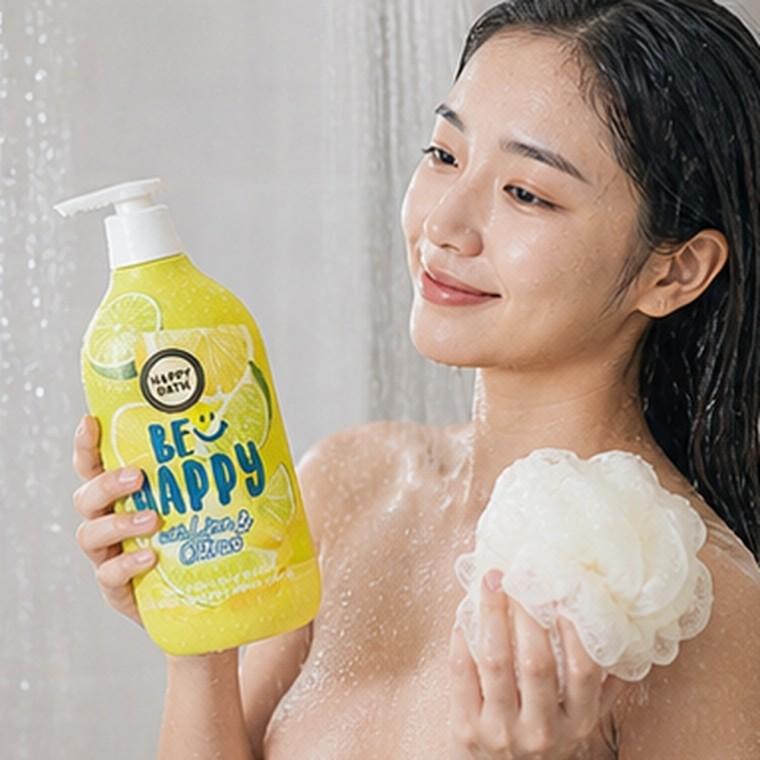 바디워시 유자라임 시트러스향 900g 펌프형 샤워용 대용량 일상 욕실용