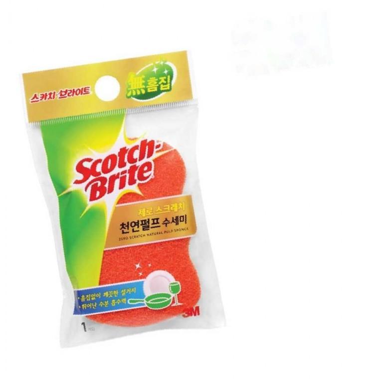 3M 제로 스크래치 펄프 수세미 스펀지수세미 스폰지수세미 3m스펀지수세미