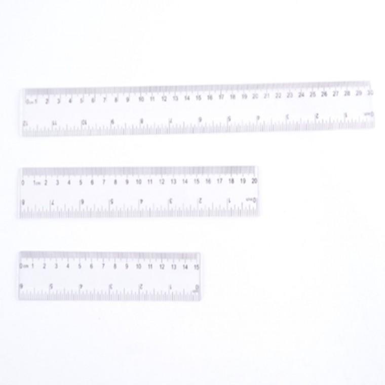 학교물품 문구 플라스틱 투명 자 01) 15cm