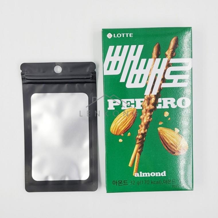 포장용 블랙 지퍼백 8cm X 14cm 팩 투명 봉투 튼튼한 비닐