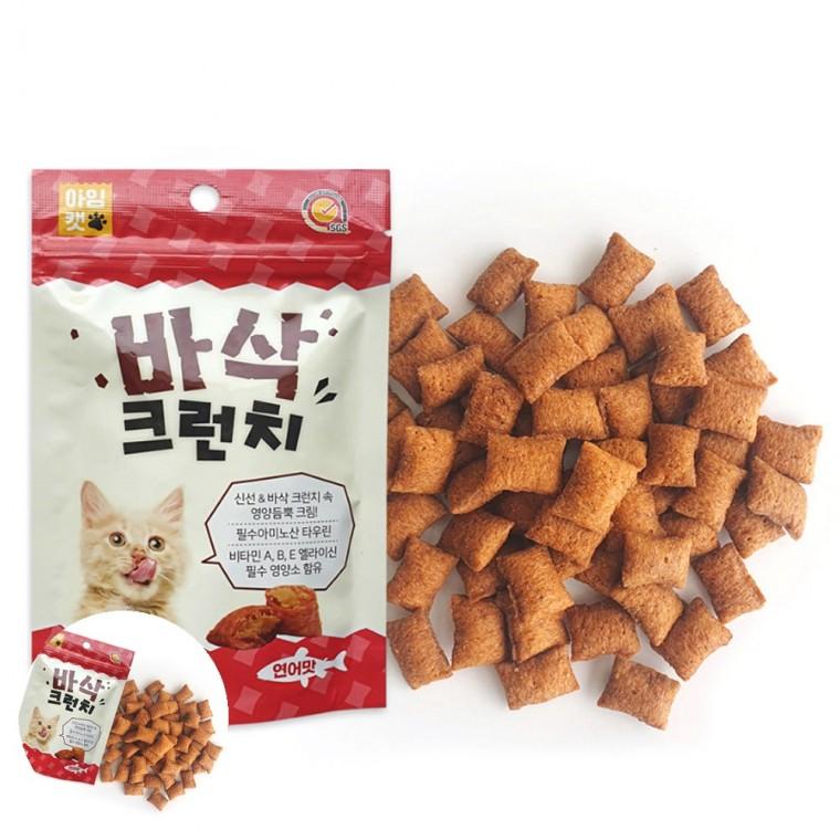 고양이영양사료 고양이건강사료 길고양이사료 아기고양이사료 어린고양이사료 바삭크런치 70g 연어