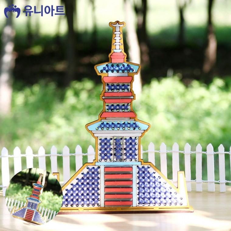 초등십자수 어린이십자수 유아만들기재료 보석십자수도안 어린이보석십자수 우드 십자수 만들기 다보탑