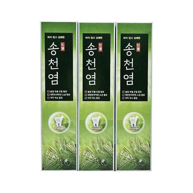 메디안 송천염 치약 x 3입 소금 잇몸