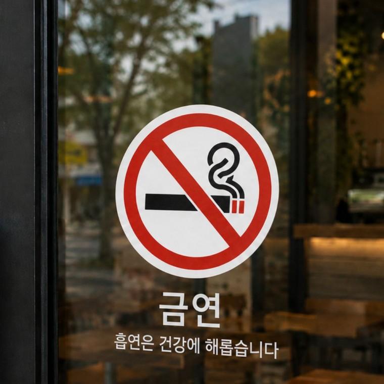 매장용 금연경고스티커 흡연금지 안내판 10P