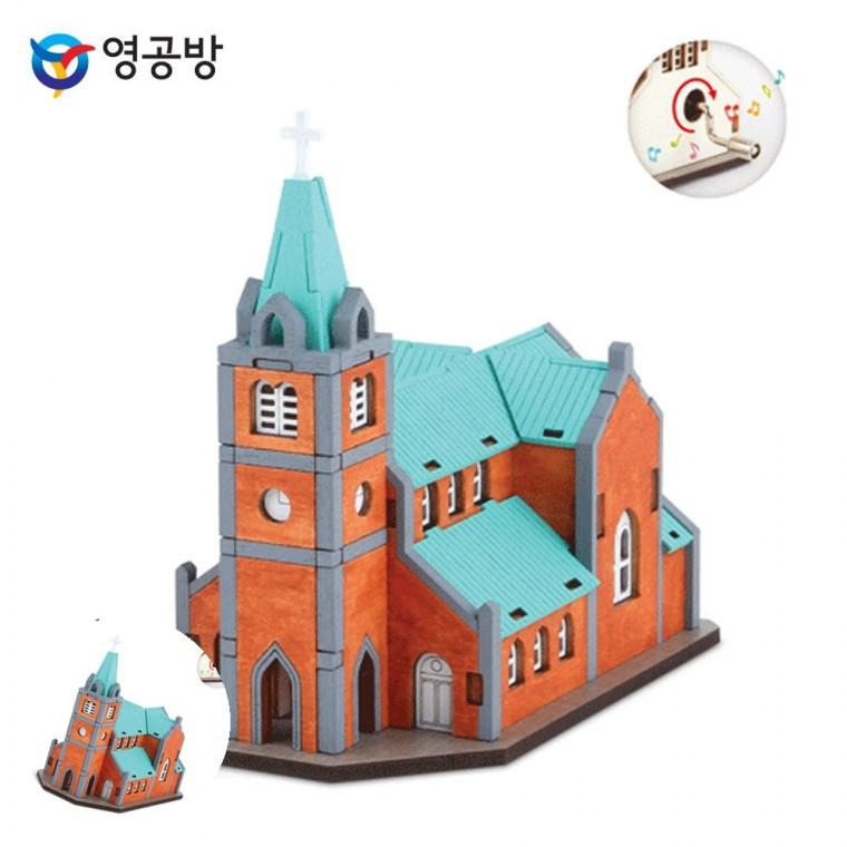 DIY오르골 만들기키트 오르골선물 오르골조립 오르골만들기체험 수동 오르골 명동성당