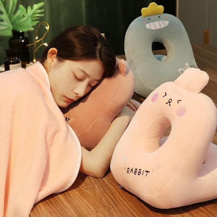 폭신폭신 귀여운 동물 캐릭터 낮잠 쿠션 등쿠션 팔쿠션