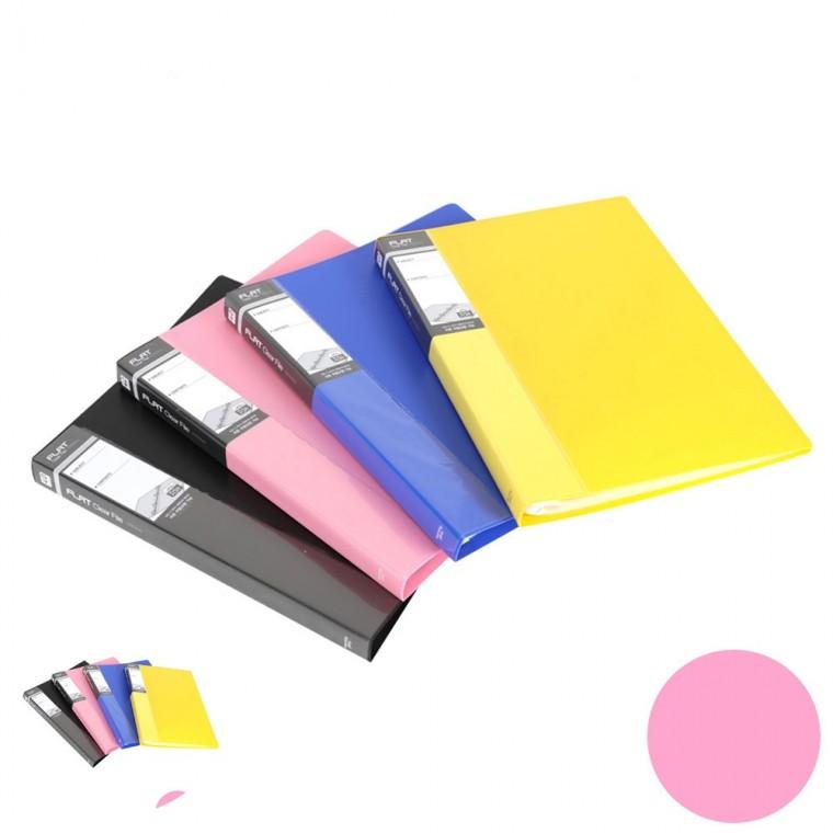 계약서파일 서류철 문서화일 서류화일 화일철 플랫 클리어화일 40P 핑크