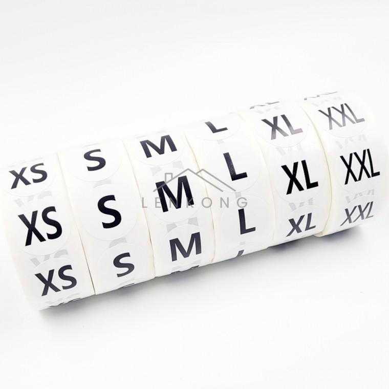 사이즈 표시 스티커 500장 2.2cm 스티커라벨 사이즈라벨 의류사이즈스티커 옷사이즈라벨 의류사이즈라벨