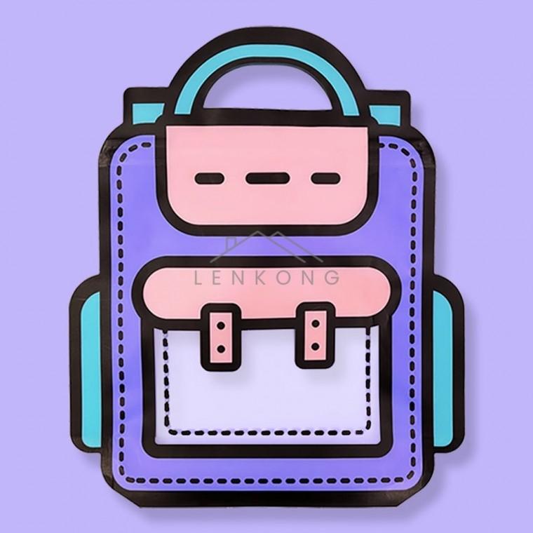 포장 지퍼백 퍼플 선물포장백 캐릭터포장지 미니지퍼백 귀여운포장봉투 캐릭터지퍼백