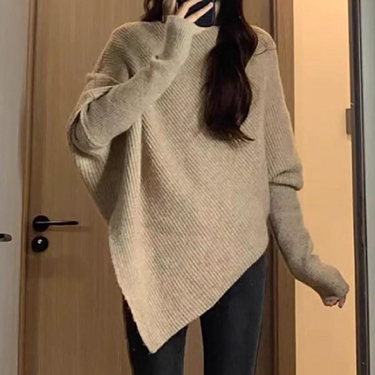 터틀넥 언발란스 가오리핏 긴팔 골지니트티 NF78 니트스웨터 스웨터 빅 박시 맨투맨 가디건 가오리 조끼스