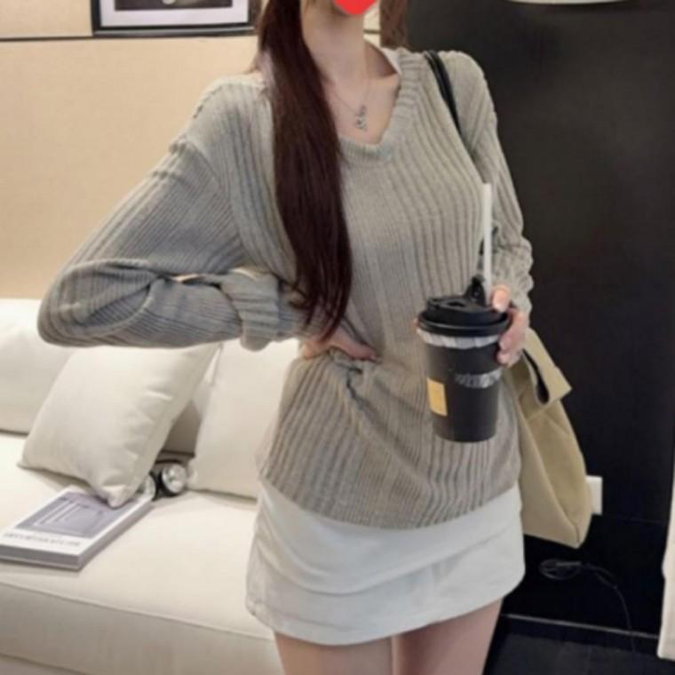 데일리룩 앞뒤로 착용 가능한 투웨이 니트 가디건 반팔니트 가디건 여름니트 슬림핏
