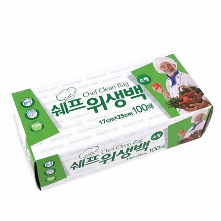위생백 17x25 100매 롤팩 일회용비닐봉지 위생비닐 크린백미니 위생봉투