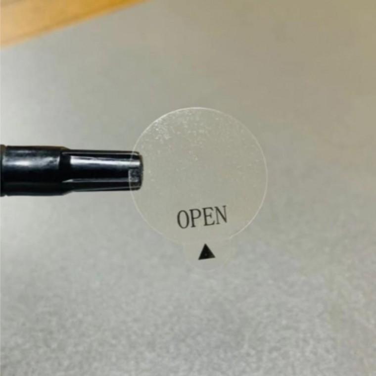 160매 2.5cm OPEN 오픈 스티커 투명 탭스티커 필름손잡이 원형스티커 손잡이 원형탭