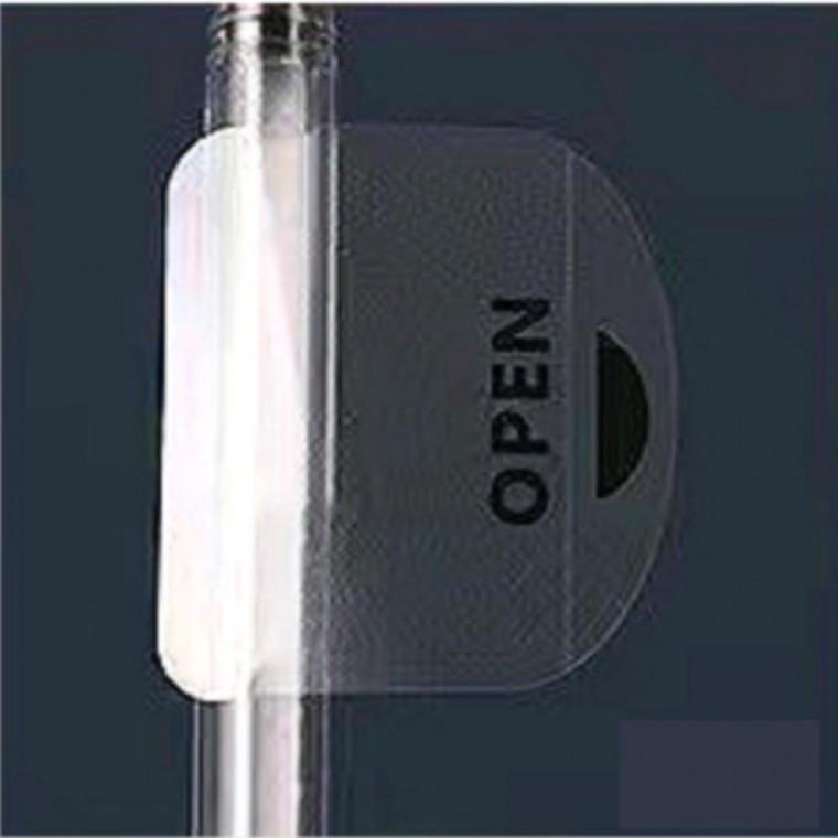 총80매 3.5x4cm OPEN 오픈 스티커 투명 탭스티커 필름손잡이 원형스티커 손잡이 원형탭