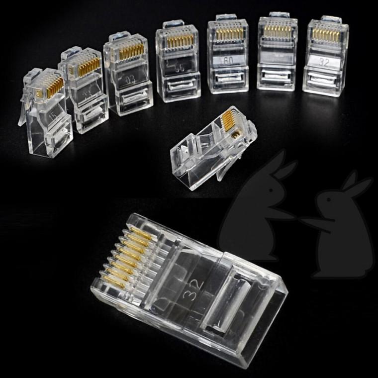 RJ45 커넥터 잭 인터넷 라우터 랜선 플러그 8개