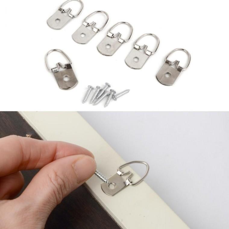그림걸이 거울 사진후크 캔버스 나사링 액자고리 6개