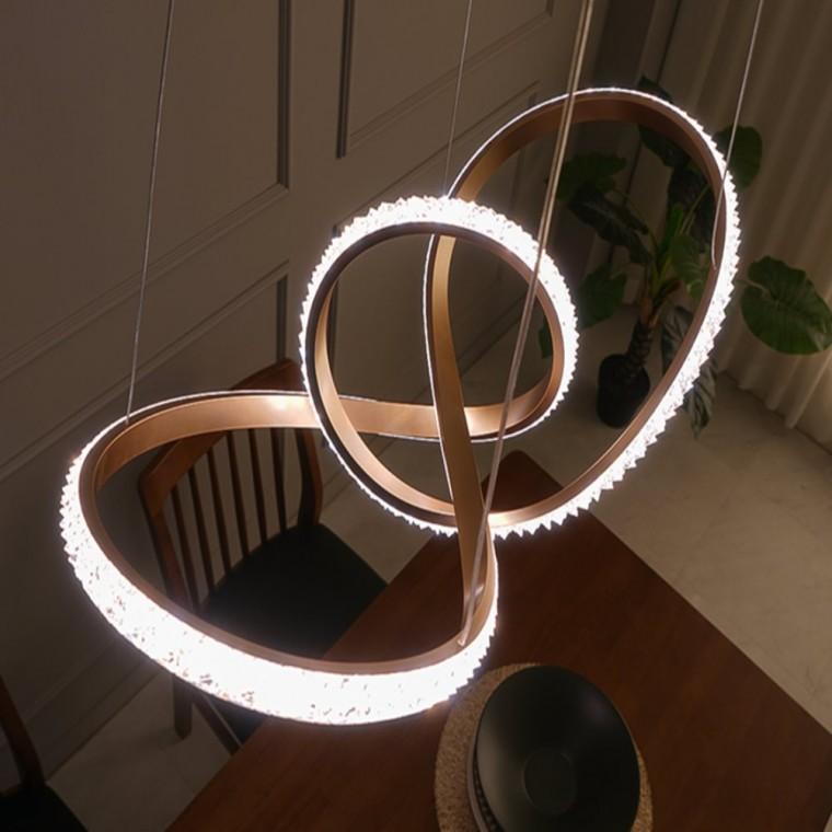 뫼비우스600 크리스탈 LED 펜던트 40W 거실전등