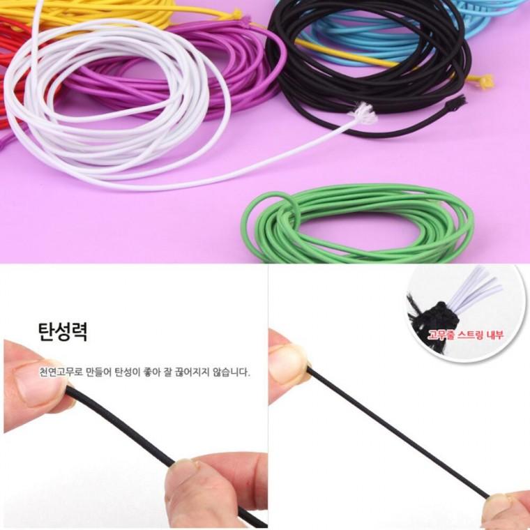 컬러 둥근 고무끈 긴 밴드 색고무줄 3M