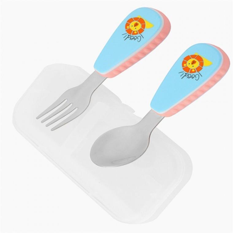 유아포크세트 아기숟가락포크스테인레스 아기스텐수저포크 아기수저케이스