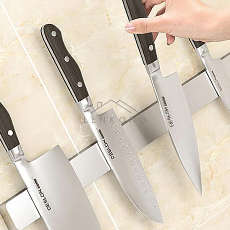 칼수납 칼마그네틱바거치대 칼꽂이대 자석칼블럭30cm홀더 주방칼랙 스텐칼꽂이