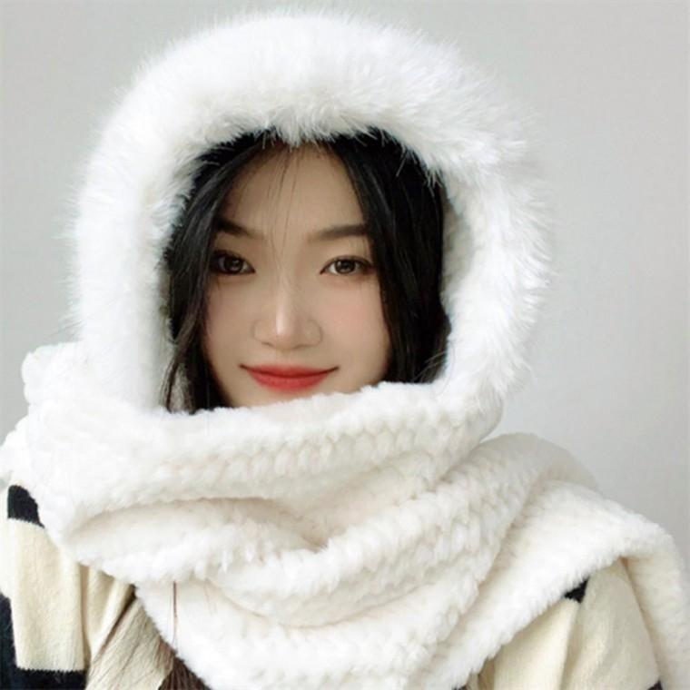 후드머플러 귀여운목도리 모자목도리일체형 예쁜바라클라바