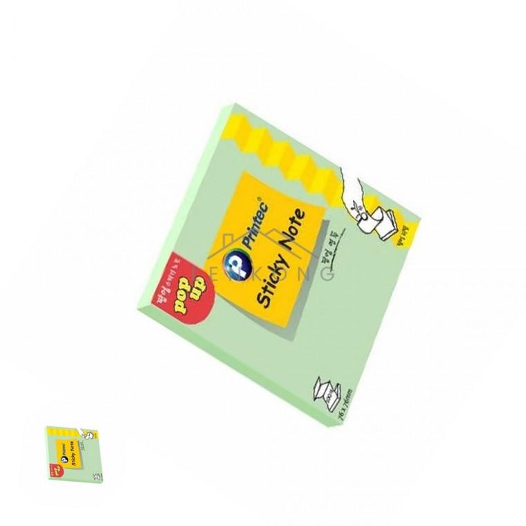 스티키노트 팝업리필 그린 76x76 100매 강한점착용노트 뜯어쓰는노트 모니터메모 예쁜메모지 뜯어쓰는메모