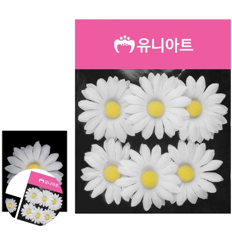 가짜꽃소품 컬러조화꽃잎 미니조화꽃 인조조화 유치원환경판 뿅국화 흰색