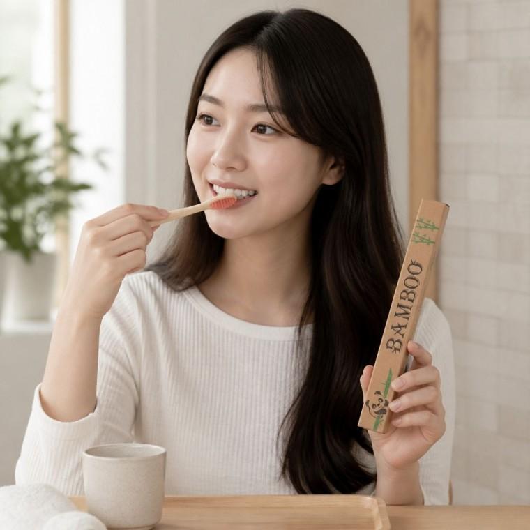 밤부 대나무 칫솔 제로웨이스트 답례품 판촉용