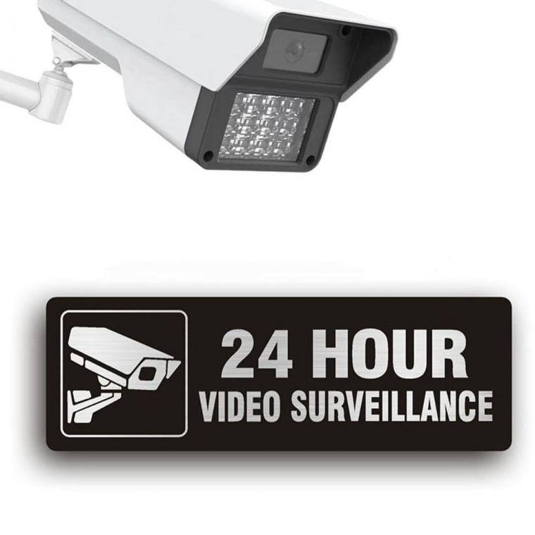 CCTV 24시간 녹화중 표지판 안내판 표찰 촬영 경고판