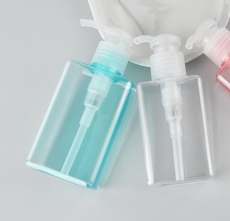 펌프 디스펜서 용기 소분 손세정제 휴대용 사각 150ml 세제