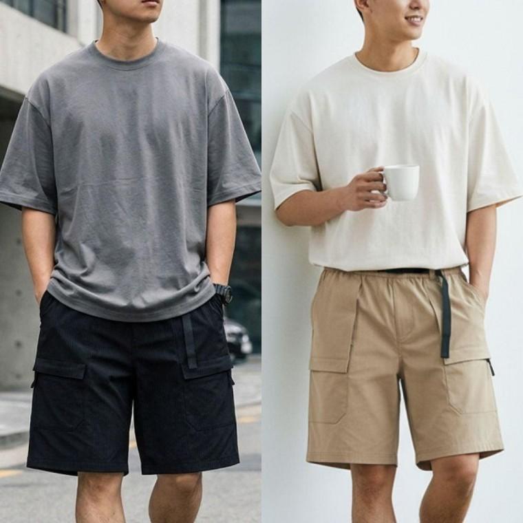 여름 스판 밴딩 카고 반바지 5부 트레이닝 팬츠 운동