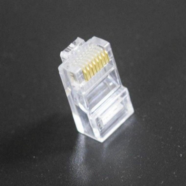 커넥터 8P8C CAT.5E UTP 투명 100개