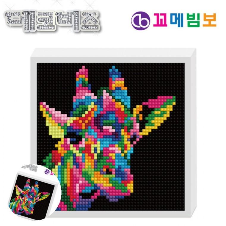 어린이십자수 보석십자수DIY 보석십자수도안 비즈아트 비즈공예키트 데코비즈 150 보석십자수 E06 색동 기