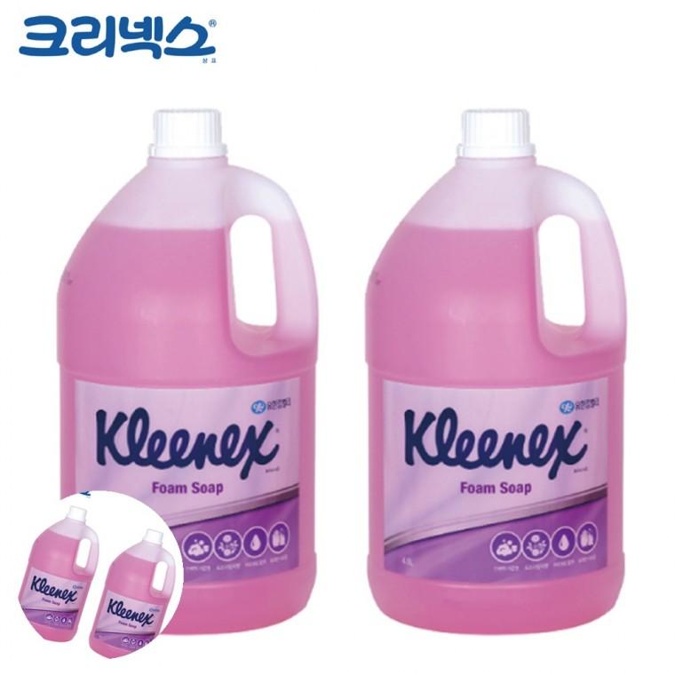 거품핸드워시대용량 핸드워시리필 핸드솝 거품손비누리필 손세정제 핸드워시 폼 솝 로즈라일락향 4L x 2개