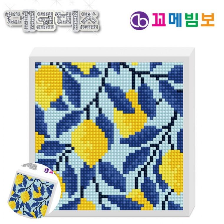 비즈공예키트 보석십자수도안 액자보석십자수 구슬십자수 비즈아트 데코비즈 150 보석십자수 D05 레몬