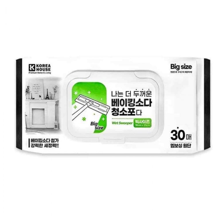 기름때제거물티슈 일회용물걸레 물걸레포 두꺼운청소포 베이킹소다청소포 30매