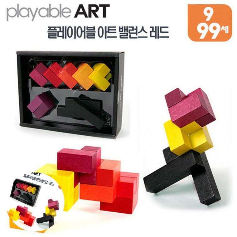 유치원블럭 영유아장난감 만들기블럭 어린이집블럭 블록놀이 밸런스 레드