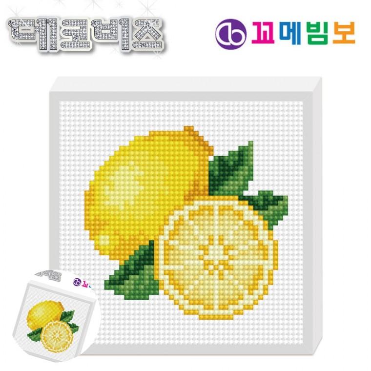 보석십자수DIY 비즈아트 액자보석십자수 초등십자수 비즈공예키트 데코비즈 150 보석십자수 C01 레몬
