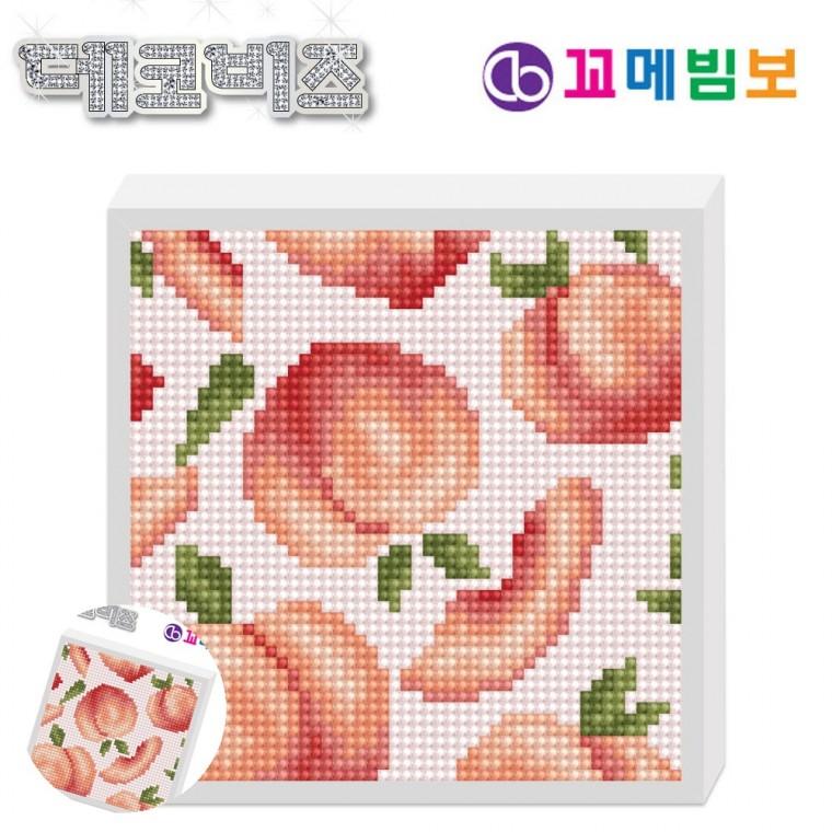 보석십자수도안 어린이보석십자수 어린이십자수 보석십자수DIY 비즈아트 데코비즈 150 보석십자수 D02 복숭