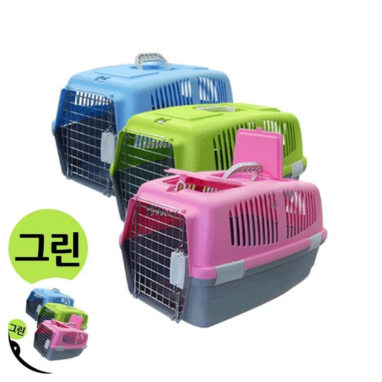 개이동장 강아지산책가방 강아지이동가방 강아지이동장 애견이동가방 칼라 애견용 이동장 그린 M
