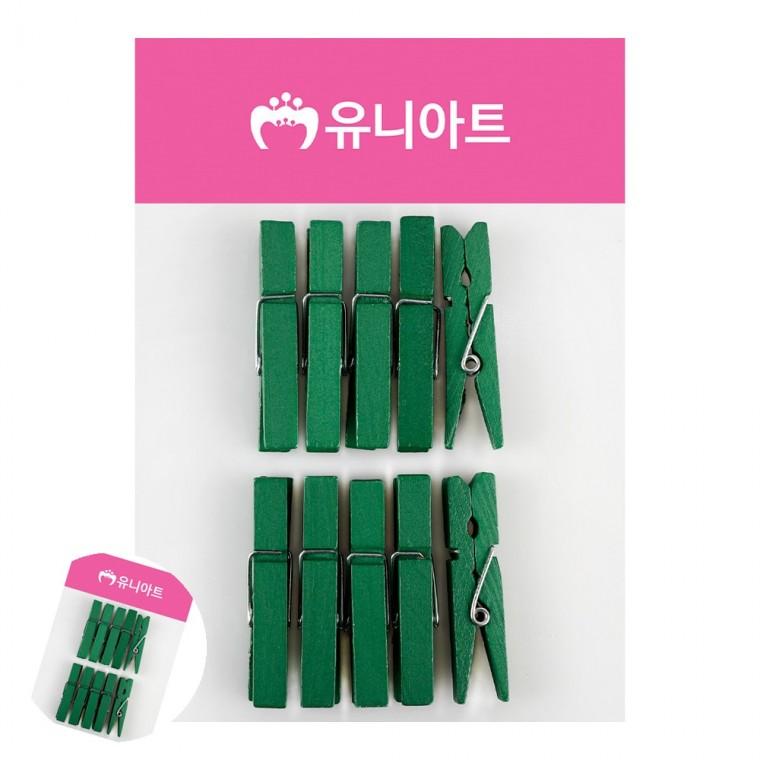 POP집게 가랜드집게 메모꽂이 사진집게 사진걸이집게 나무집게 대 초록