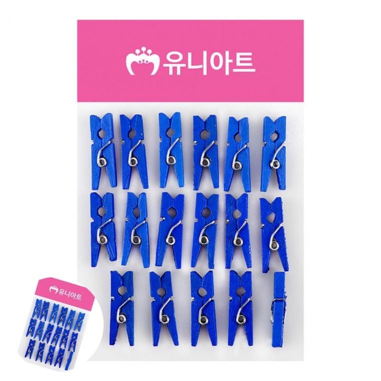 메모꽂이 소품걸이 메모걸이 가랜드집게 POP집게 나무집게 소 파랑