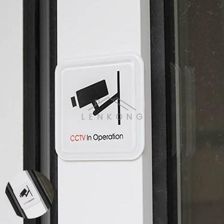 CCTV녹화중 60x60 부착형씨씨티비알림판 건물앞주차안내문구 감시용카메라녹화중 빌딩씨씨티비안내푯말 아
