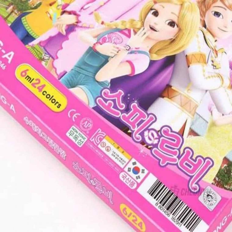 수채화물감24색 미술용품 물감재료 수채화용품 수채화물감 6ml 24색