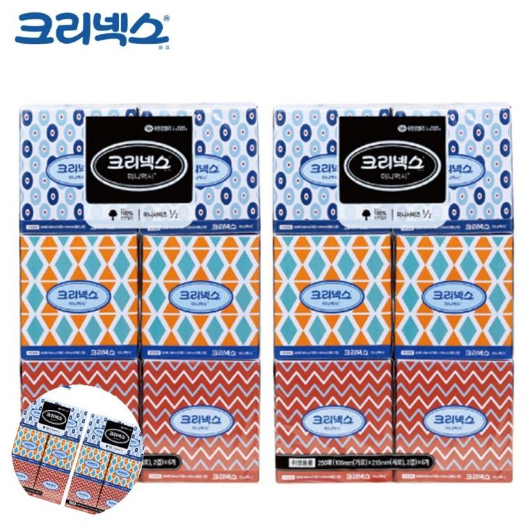 각티슈 미니티슈 미니각티슈 미용티슈각티슈 미용각티슈 미용티슈 미니맥시 250매 6각 x 2개