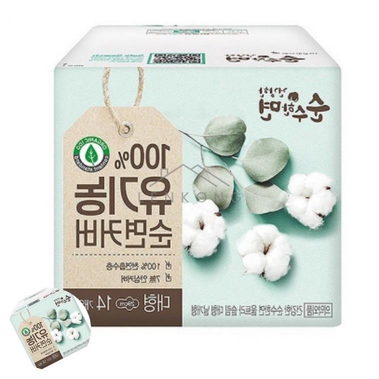 유기농 생리대대형14p 유기농생리대대형 중형생리대 여성용품 순면생리대 유기농생리대