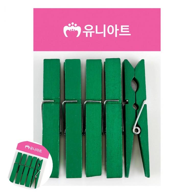 소품걸이 사진집게 가랜드집게 메모꽂이 엽서걸이 나무집게 특대 초록
