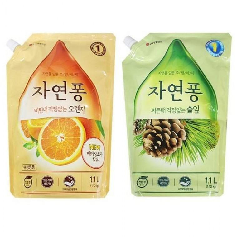 자연퐁 주방용 세척제 1.1L 주방세제 설거지 트리오 세척 주방용품-TJ