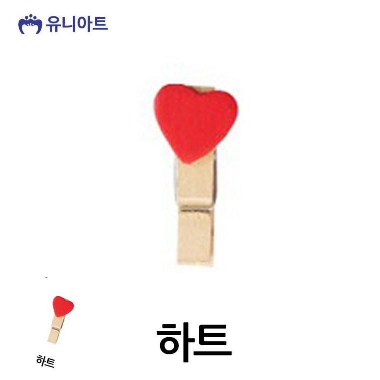 가랜드집게 소품걸이 메모꽂이 메모걸이 엽서걸이 모양 나무집게 하트
