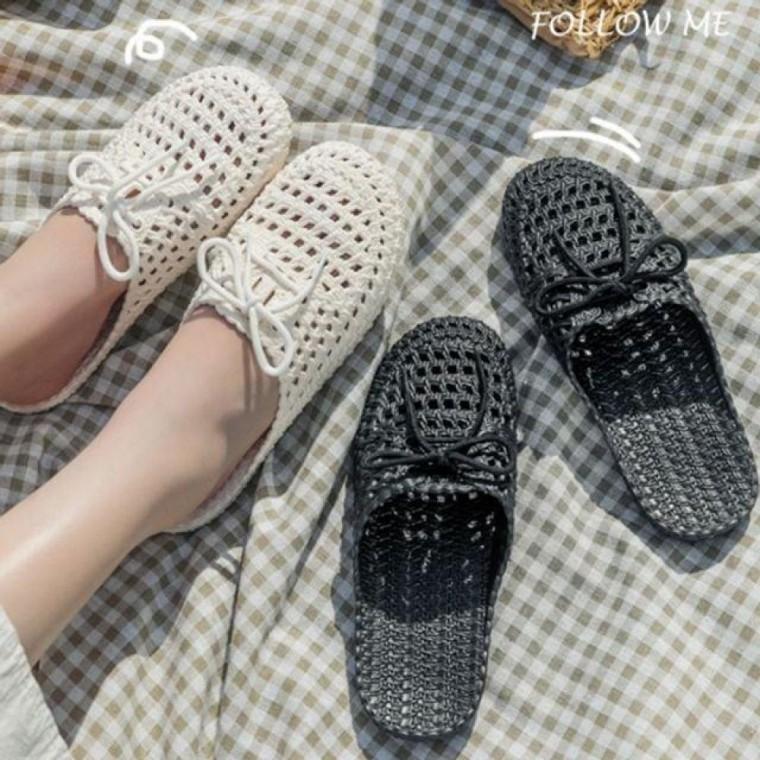 여성 젤리 여름 뮬 블로퍼 3컬러 끈 슬리퍼
